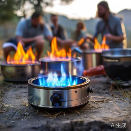 户外旅行，燃气灶高效节能快烹饪