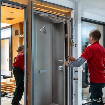 苹果防盗门厂,专业安装服务,省