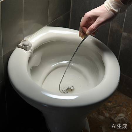 检查马桶异物,疏通堵塞