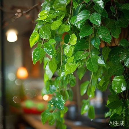 绿萝顽强,吸油烟味。