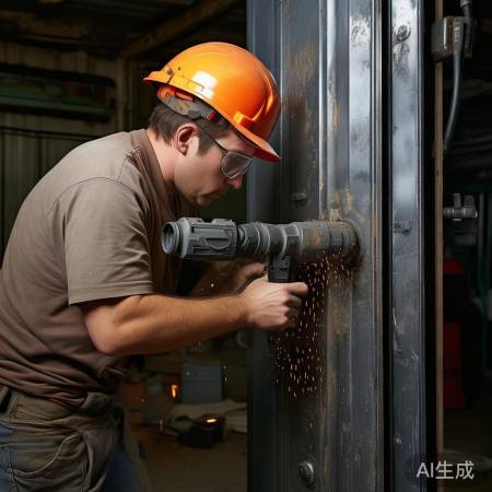 钻孔时间视门厚与位置而定