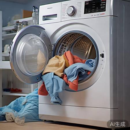 检查洗衣机内部,避免衣物堆积