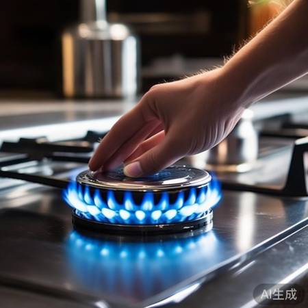“燃气灶,顺时针旋转”