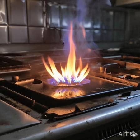 燃气管道泄漏，灶火声忽断忽续