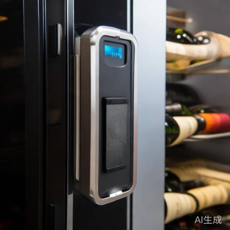 红酒柜指纹锁细节精致