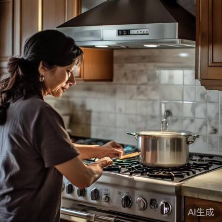 “油烟机照明键,关键时刻救命”