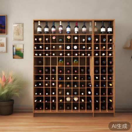 酒柜布局：顺应形状摆放