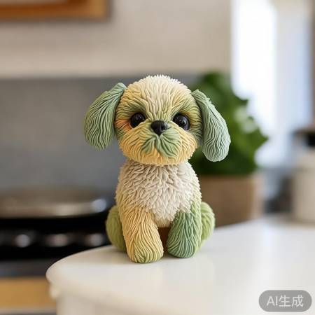 粘土玉桂狗冰箱贴,萌化家居