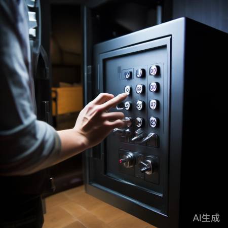 输入密码,保险柜确认开锁