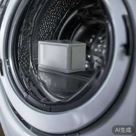 “打开洗衣机后部找盒子”