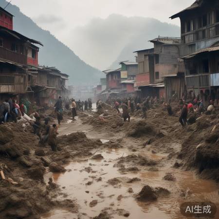 尼泊尔山洪，人心酸