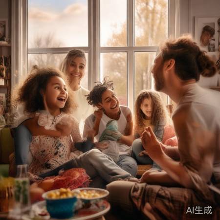 幸福满满的家庭