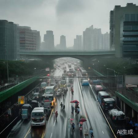 福建福鼎：暴雨强风停工休市
