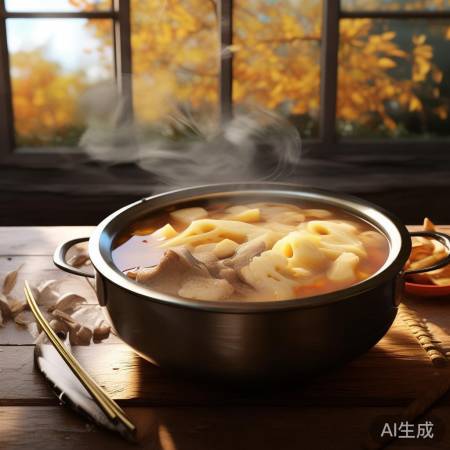 莲藕鸭汤润秋燥
