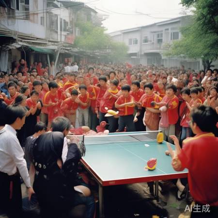 国乒队来京,人山人海