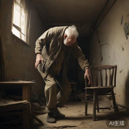 老旧出租屋扶手缺失，老人摔倒惊