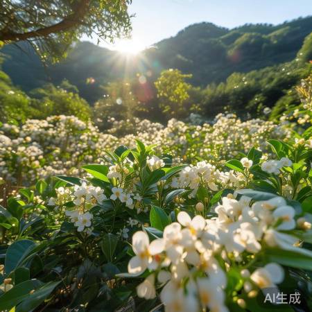 “桂花生长佳地，阳光雨量适中”