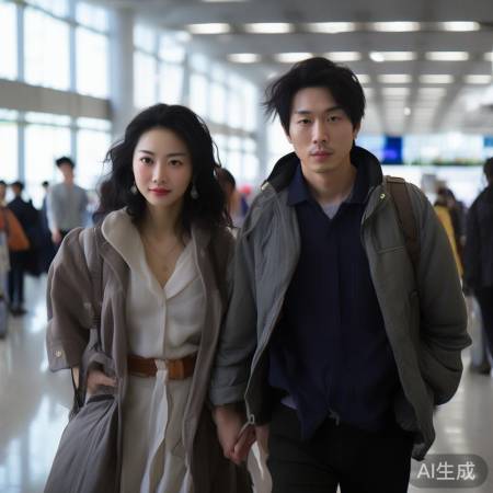 白百何机场甜蜜牵手，绯闻男友盘